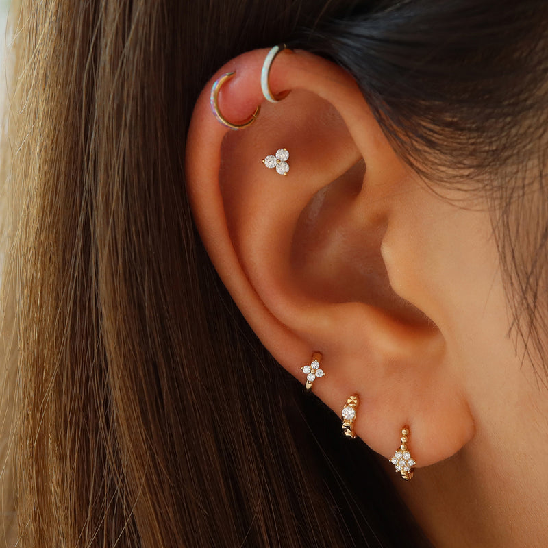 14k Gold Cartilage Hoop Earring, Snug Fit Helix Ring, Tragus Piercing, Helix  Piercing, Bohemian Gold Hoop, Nose Piercieng Body - Etsy